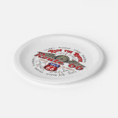 FAHREN SIE AUF DER STRASSE DES 66-BIKER-STRASSENMO PAPPTELLER (Schrägansicht)