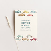 Fahren Sie auf über Vintage Car Truck Geburtstag E