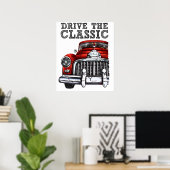 Fahren Sie das klassisch umgewandelte Auto 2 Poster (Heimbüro)
