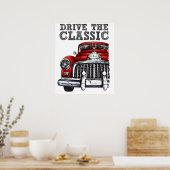 Fahren Sie das klassisch umgewandelte Auto 2 Poster (Küche)
