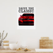 Fahren Sie den klassischen Chevrolet Camaro Poster (Küche)