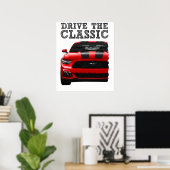 Fahren Sie den klassischen Ford Mustang Poster (Heimbüro)