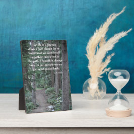 Fahren Sie den Weg entlang Fotoplatte