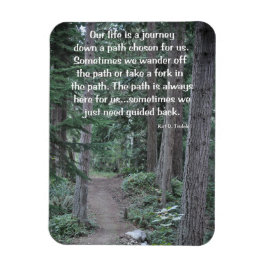 Fahren Sie den Weg entlang Magnet