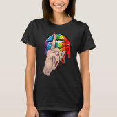 Fahren Sie die Regenbogenlippen in den Gay Pride. T-Shirt (Vorderseite)