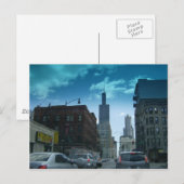 Fahren Sie durch die Innenstadt Chicago Postkarte (Vorne/Hinten)