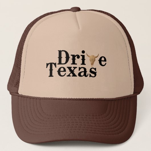 Fahren Sie Hut Texas Brown Truckerkappe (Vorderseite)