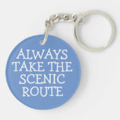 FAHREN SIE IMMER MIT DEM LANDSCHAFTLICHEN Camping  Schlüsselanhänger (Rückseite)