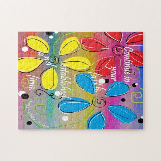 Fahren Sie in Ihrem Glauben fort Puzzle (Horizontal)