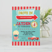 Fahren Sie in Themafilm-Party Einladung (Stehend Vorderseite)