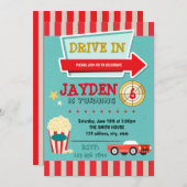 Fahren Sie in Themafilm-Party Einladung (Vorne/Hinten)