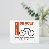 Fahren Sie mit dem Fahrrad dorthin Postkarte (Stehend Vorderseite)