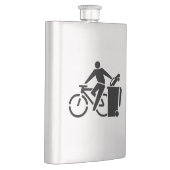 Fahren Sie mit dem Fahrrad, zerstören Sie Ihr Auto Flachmann (Rechts)