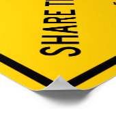 Fahren Sie mit dem Straßenschild Poster (Ecke)