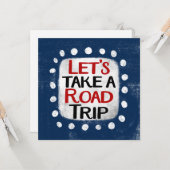 Fahren Sie mit der Grußkarte. Karte (Vorderseite/Rückseite Beispiel)