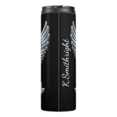 Fahren Sie mit einem Motorrad, das frei ist Thermosbecher (Rückseite)