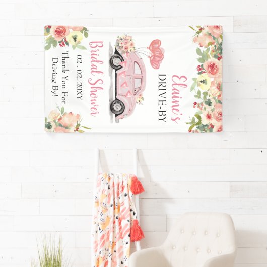 Fahren Sie mit floralrosa durch Dusche. Banner (Insitu)