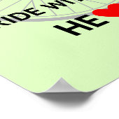 Fahren Sie mit Ihrem Herzsportangebot grün Poster (Ecke)