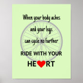 Fahren Sie mit Ihrem Herzsportangebot grün Poster (Vorne)