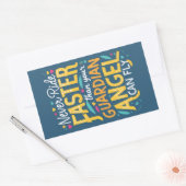 Fahren Sie nie schneller, als Ihr Schutzengel flie Rechteckiger Aufkleber (Umschlag)