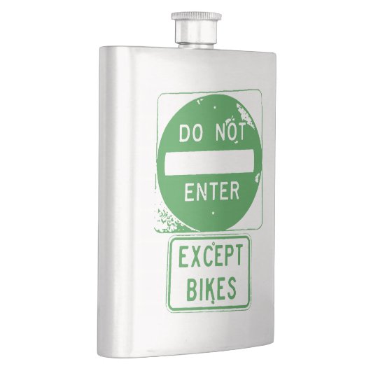 Fahren Sie nur mit Fahrrädern ein. Flachmann (Rechts)