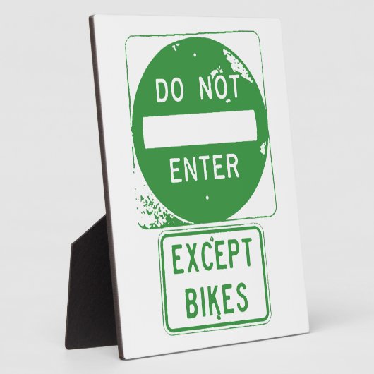 Fahren Sie nur mit Fahrrädern ein. Fotoplatte (Seite)