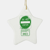 Fahren Sie nur mit Fahrrädern ein. Keramikornament (Rechts)