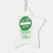 Fahren Sie nur mit Fahrrädern ein. Keramikornament (Links)