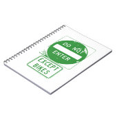 Fahren Sie nur mit Fahrrädern ein. Notizblock (Linke Seite)