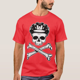Fahren Sie rad oder die - Fahrrad und gekreuzte T-Shirt