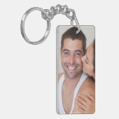 Fahren Sie sicher! Ich brauche dich hier bei mir Schlüsselanhänger (Vorderseite links)