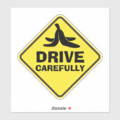 Fahren Sie vorsichtig Banana Funny Car Stoßfänger Aufkleber (Blatt)