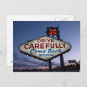 Fahren Sie vorsichtig Las Vegas Postkarten (Vorne/Hinten)