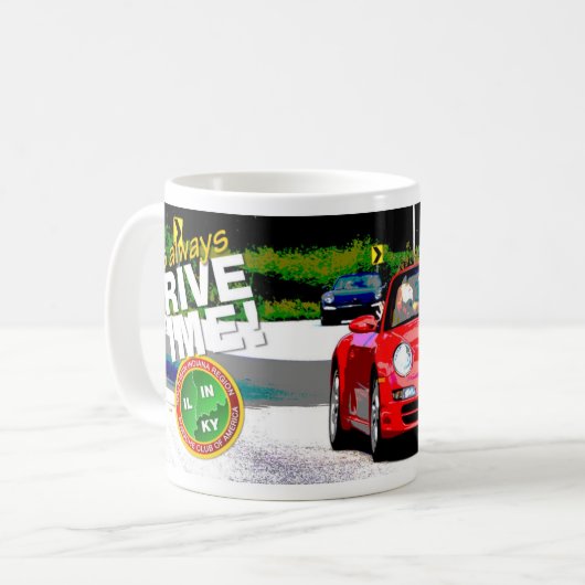 Fahren Sie Zeit nahe Birdseye, Indiana Kaffeetasse (Vorderseite Links)