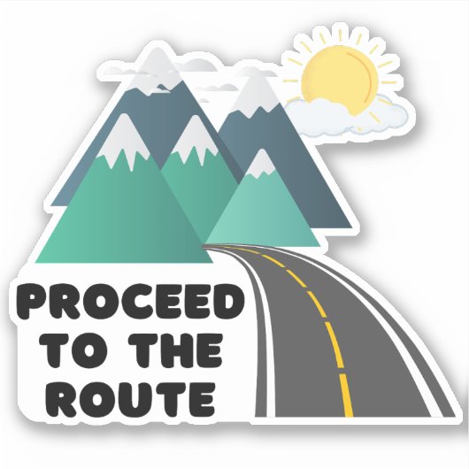 Fahren Sie zur Route Outdoor Adventure Waterproof Aufkleber (Vorderseite)
