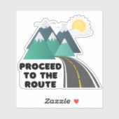 Fahren Sie zur Route Outdoor Adventure Waterproof Aufkleber (Blatt)