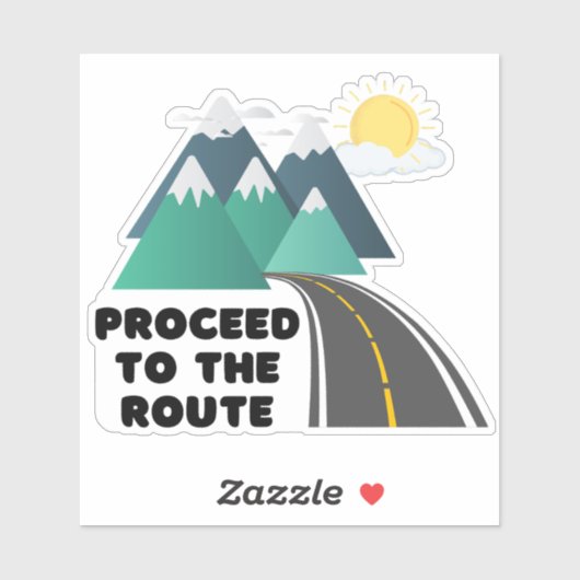 Fahren Sie zur Route Outdoor Adventure Waterproof Aufkleber (Blatt)