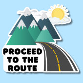 Fahren Sie zur Route Outdoor Adventure Waterproof Aufkleber