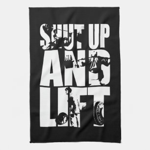 Fahren und heben - GYM Workout Motivierend Geschirrtuch