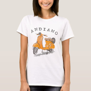 Fahren wir Italien Gelber Roller  T-Shirt