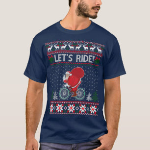 Fahren wir mit dem Fahrrad Ugly Weihnachts Sweater T-Shirt