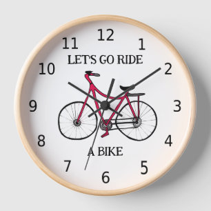 Fahren wir mit dem Fahrrad, zeichnend Vintages Fah Uhr