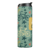 Fahren wir mit dem modernen grünen Fahrradmuster Thermosbecher (Nach links gedreht)