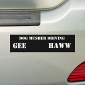 FAHRENDER HUND MUSHER, GEE, HAWW AUTOAUFKLEBER (Auf Auto)