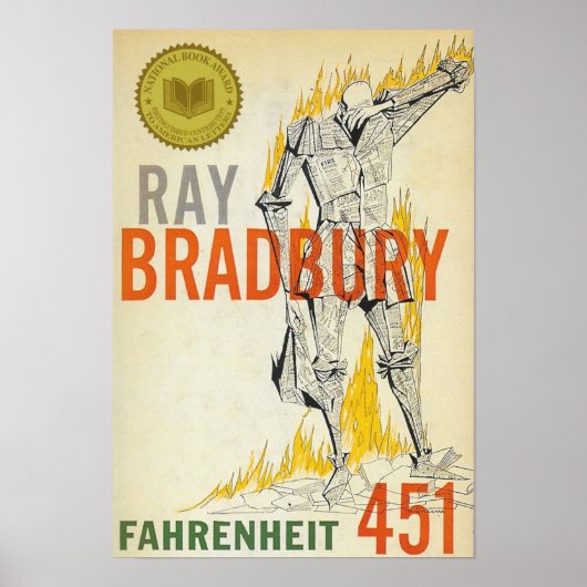 Fahrenheit 451 Ray Bradbury Poster (Vorne)