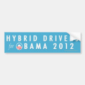 Fahrer 2012 Pro-Obama Hydrid Autoaufkleber (Vorne)