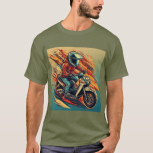 Fahrer auf einem Roller in Bewegung T-Shirt