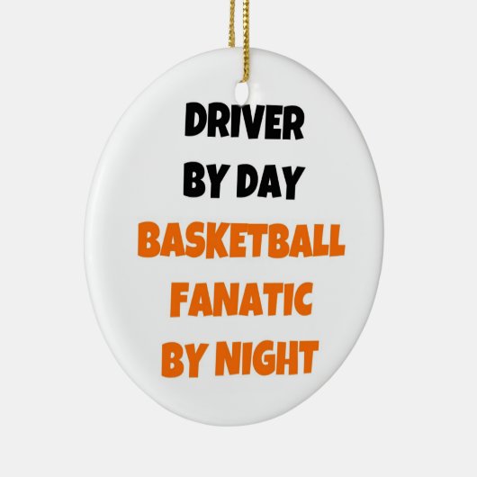 Fahrer bei Day Basketball Fanatic by Night Keramik Ornament (Rechts)