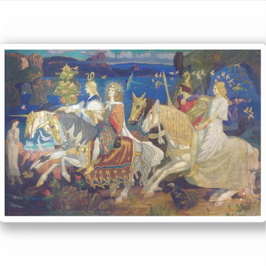 Fahrer der Sidhe, c. 1911 von John Duncan Aufkleber (Vorderseite)