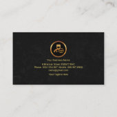 Fahrer des Gold Tab Black Marble Grunge Chauffeur Visitenkarte (Rückseite)